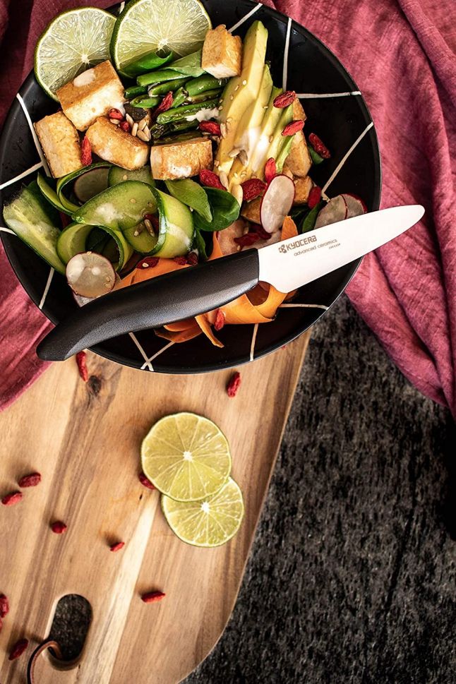 KYOCERA Нож за белене BIO - бяло острие/черна дръжка - 7,5 см