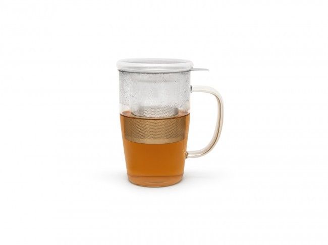 Стъклена чаша за чай с филтър и капак 530 мл, VENETO, BREDEMEIJER Нидерландия