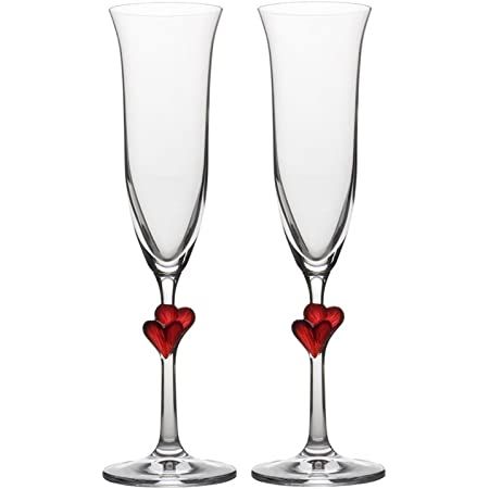 Сватбени чаши Червени сърца, Stölzle Obaerglas Германия
