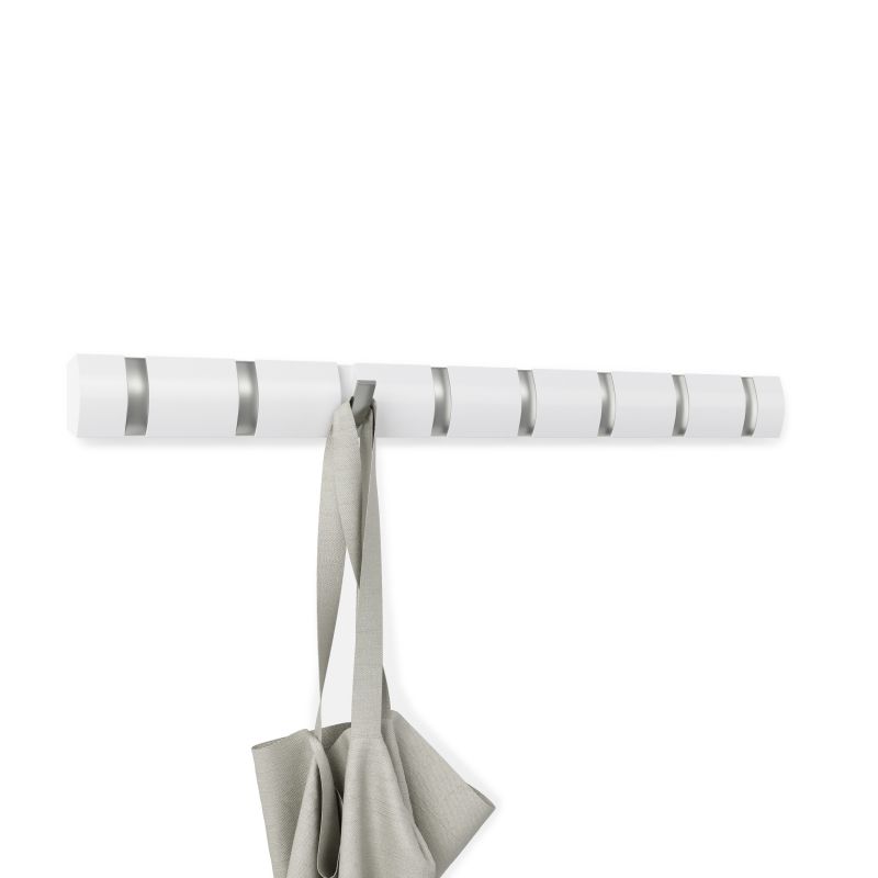 Закачалка за стена за 8 броя закачалки FLIP, бял цвят, UMBRA Канада