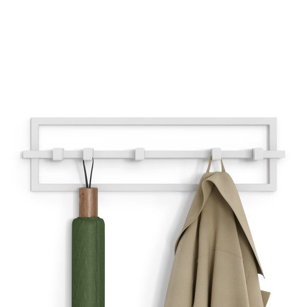 Закачалка за стена за 5 броя закачалки CUBIKO, бял цвят, UMBRA Канада