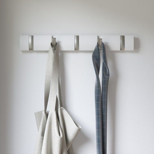Закачалка за стена за 5 броя закачалки FLIP, бял цвят, UMBRA Канада