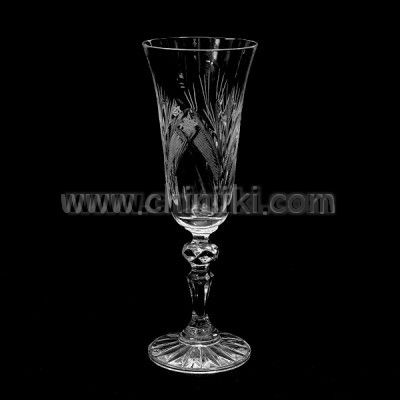 Зорница кристални чаши шампанско 150 мл, Zawiercie Crystal