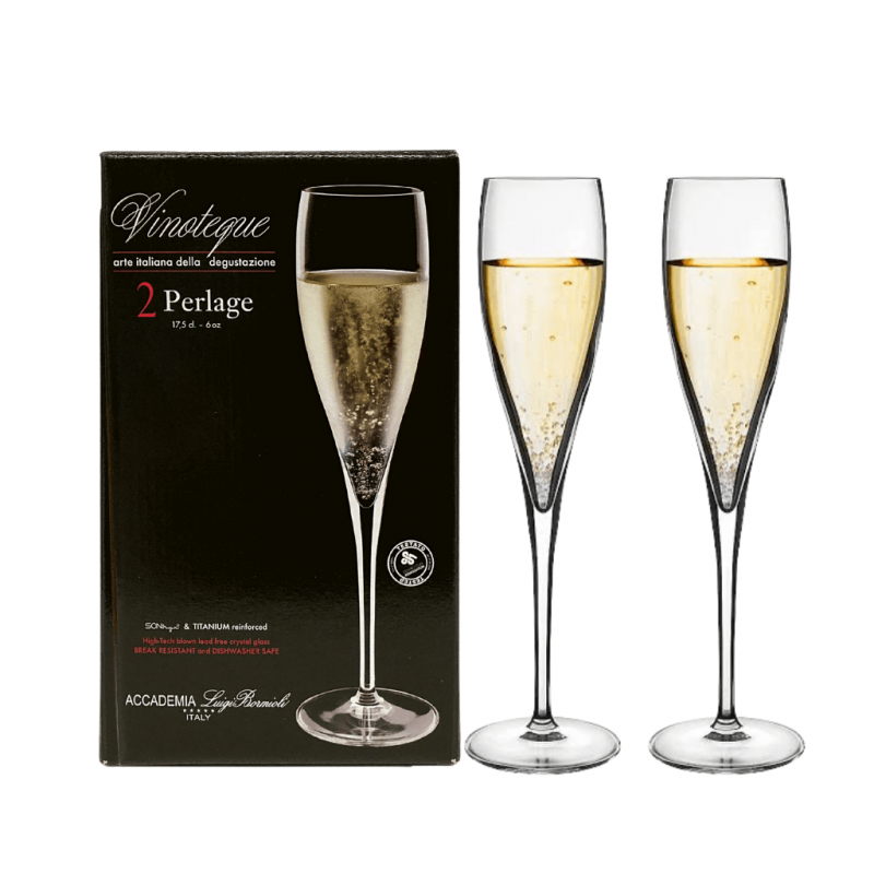 Чаши за шампанско 175 мл PERLAGE, 6 броя, VINOTEQUE, LUIGI BORMIOLI Италия