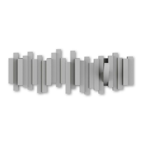 Закачалка за стена с 5 броя закачалки STICKS, сив цвят, UMBRA Канада