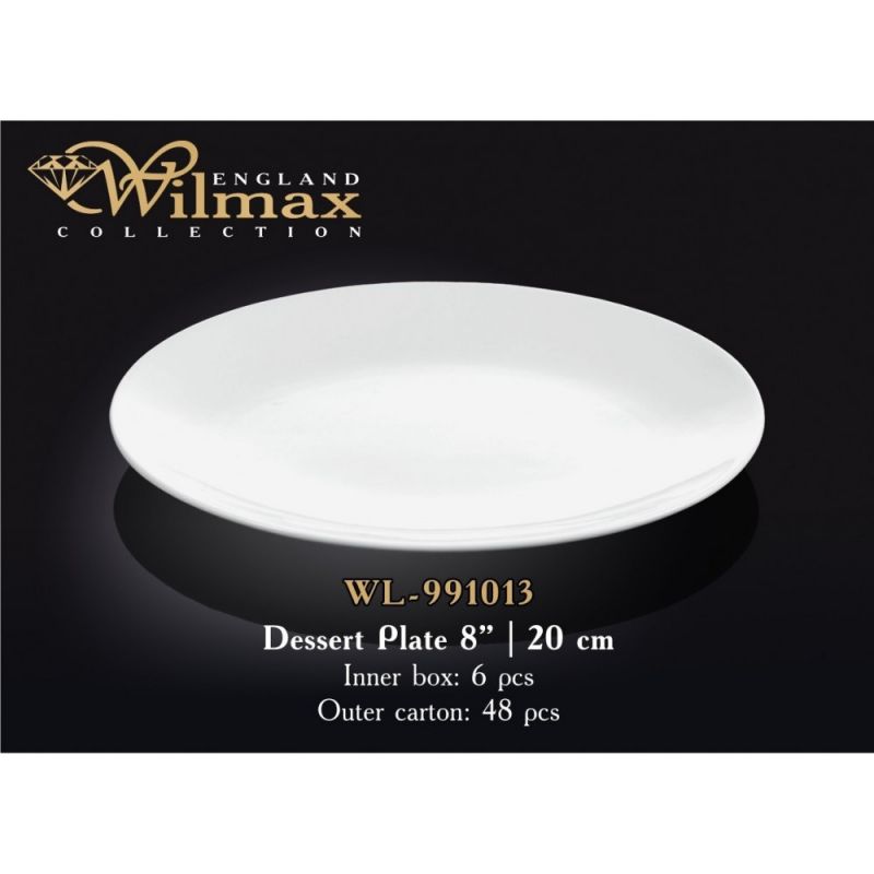 Порцеланова десертна чиния 20 см, WILMAX Англия