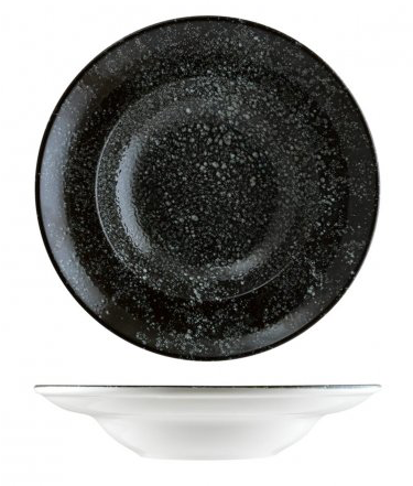 Cosmos Black порцеланова дълбока чиния Gourmet 27 см, Bonna Турция