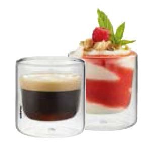 Двустенни стъклени чаши за кафе/десерт 80 мл MIRA, 2 броя, GEFU Германия