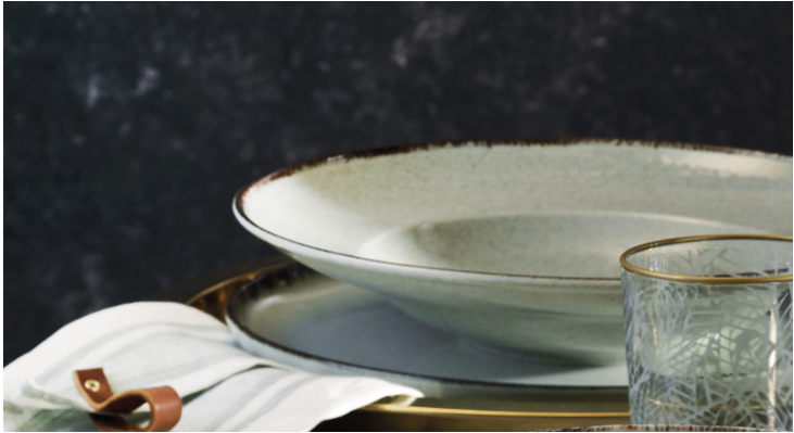 Порцеланова чиния за паста 27 см PEARL COLORX, зелен цвят, KUTAHYA Турция