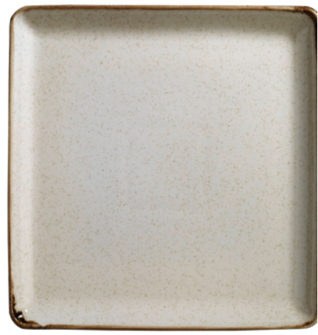 Порцеланова квадратна плитка чиния 25 x 25 см PEARL TAN, бежов цвят, KUTAHYA Турция