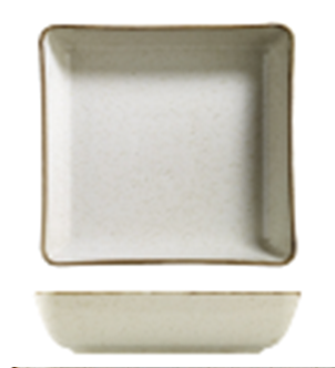 Порцеланова квадратна купичка чиния 13 x 13 см PEARL TAN, бежов цвят, KUTAHYA Турция