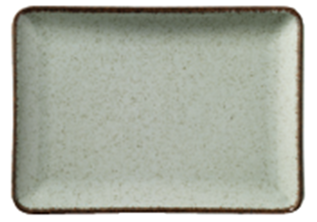 Порцеланово правоъгълно плато 23 x 17 см PEARL TAN, зелен цвят, KUTAHYA Турция