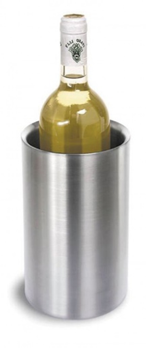 Метален двустенен охладител за 1 бутилка вино INOX 20 x 10,5 см