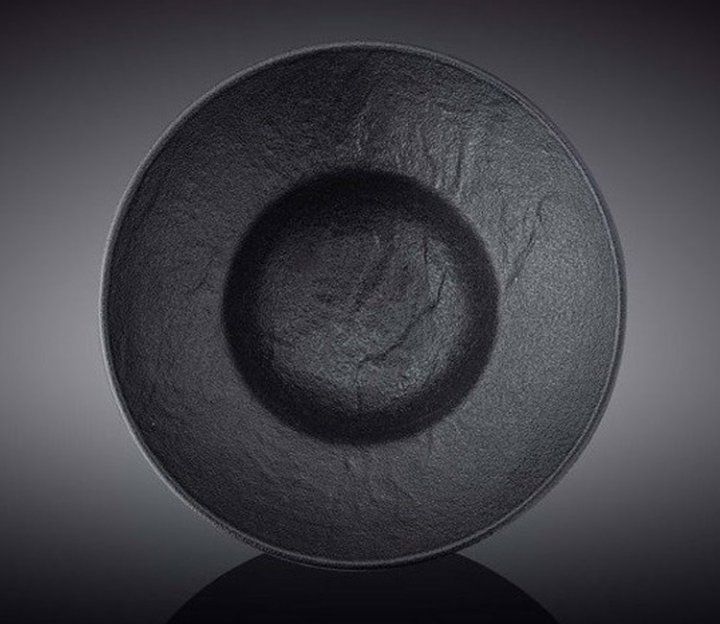 Порцеланова чиния за паста 22.5 см SlateStone, черен цвят, WILMAX Англия