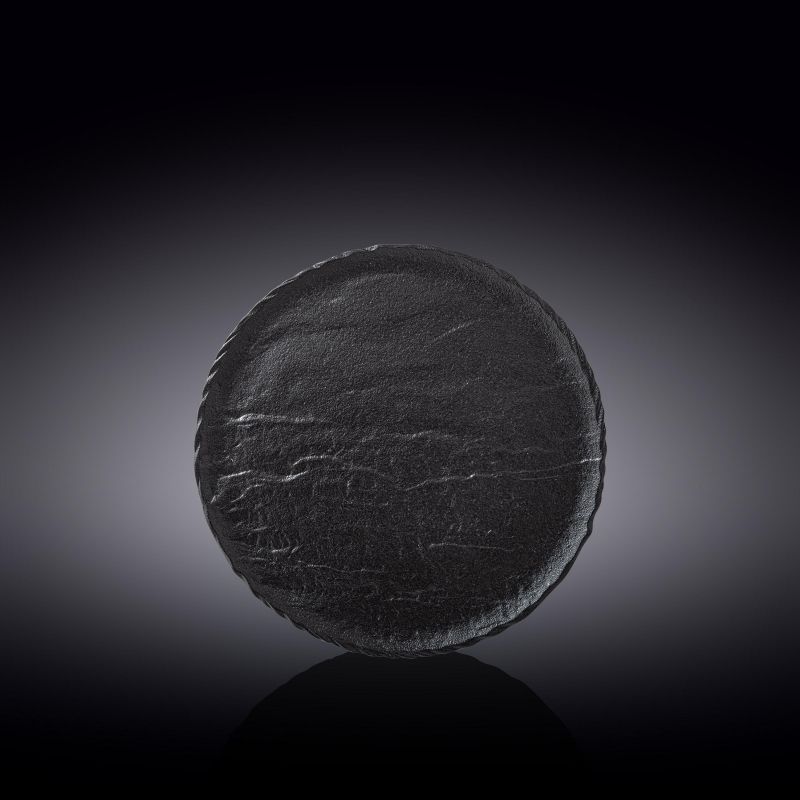 Порцеланово кръгло плато / чиния 20.5 см SlateStone, черен цвят, WILMAX Англия