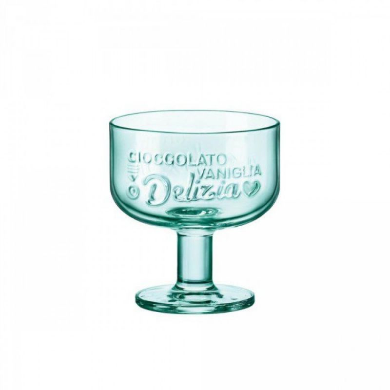 Чаша на столче за десерт 280 мл GRAPHICA, зелен цвят, 6 броя, Bormioli Rocco Италия