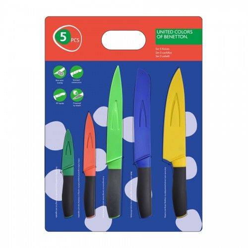 Комплект 5 броя цветни ножове с незалеващо покритие, United Colors Of Benetton