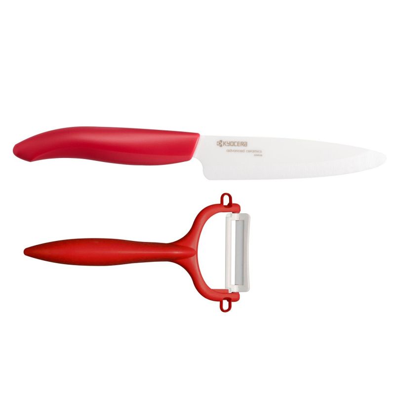 KYOCERA Комплект нож (11cm) с белачка в кутия - червен цвят