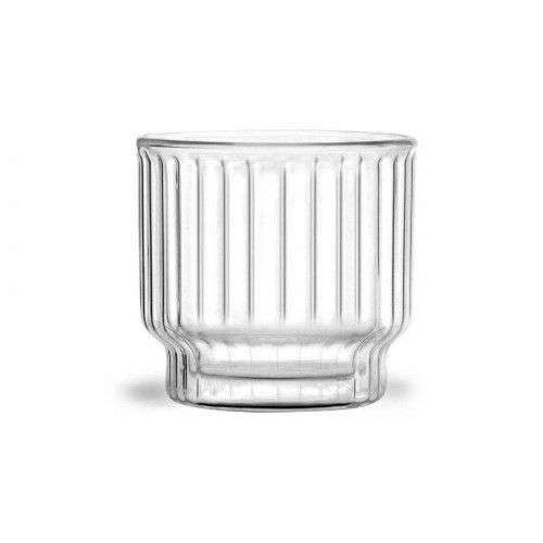 Двустенни чаши за десерт 260 мл Lungo, 2 броя, релефен дизайн, Vialli Design Полша