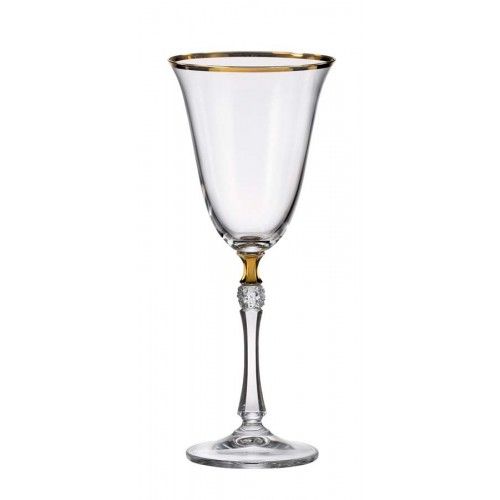 ZOYA GOLD чаши за вино 250 мл, 6 броя, Bohemia Royal Crystal