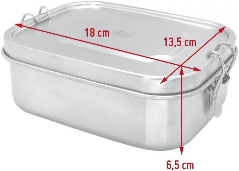 Стоманена кутия за храна 800 мл, NERTHUS Испания