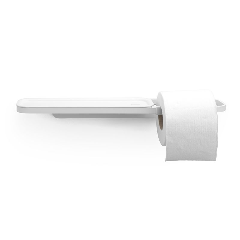Държач за тоалетна хартия с рафт MindSet Mineral Fresh White, Brabantia Холандия