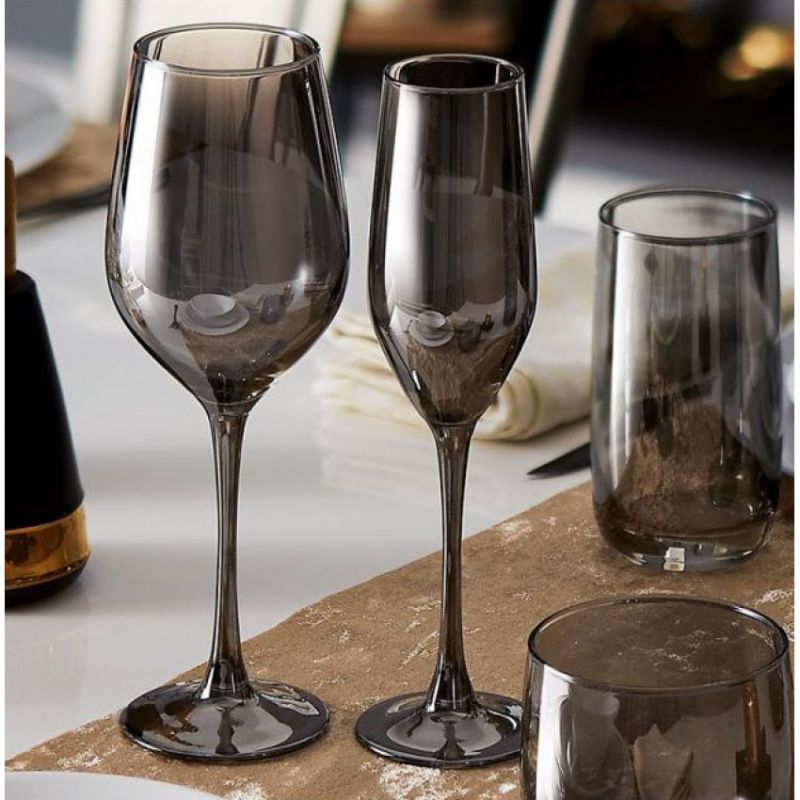 Чаши за вино 350 мл SHINE GRAPHITE, 4 броя, Luminarc Франция