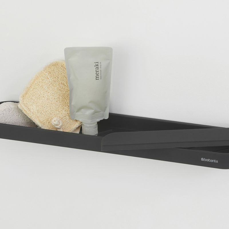 Рафт за душ с приставка за почистване MindSet Dark Grey, Brabantia Холандия