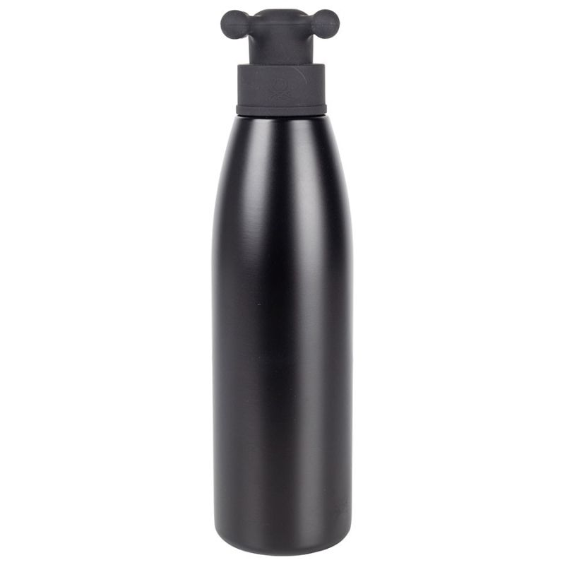 Стоманена черна бутилка за вода 500 мл, капачка тип кранче, United Colors Of Benetton