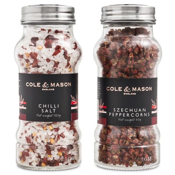 Подаръчен комплект Чили сол и Сечуански микс, Cole & Mason Англия