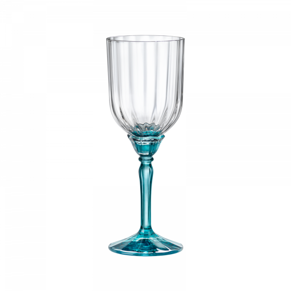 Чаши за коктейл 245 мл със синьо столче FLORIAN BLUE, 6 броя, Bormioli Rocco Италия