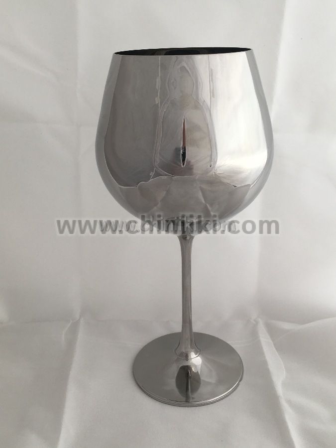 Метализирана чаша Магнум балон 570 мл - сребро