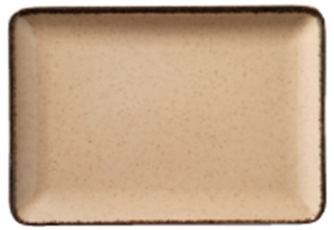 Порцеланово правоъгълно плато 35 x 26 см PEARL TAN, кафяв цвят, KUTAHYA Турция