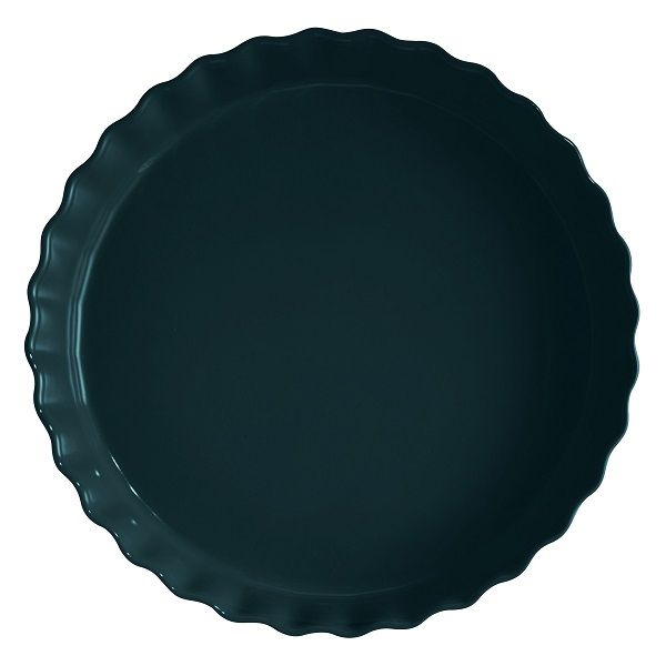 Керамична форма за тарт 32 см DEEP TART DISH, зелен цвят, EMILE HENRY Франция