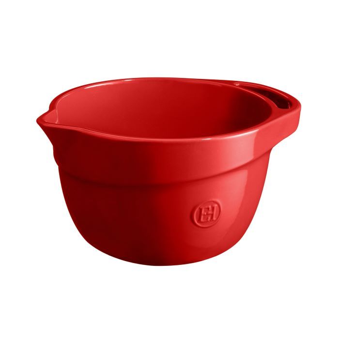 Керамична купа за бъркане 3.5 литра MIXING BOWL, червен цвят, EMILE HENRY Франция