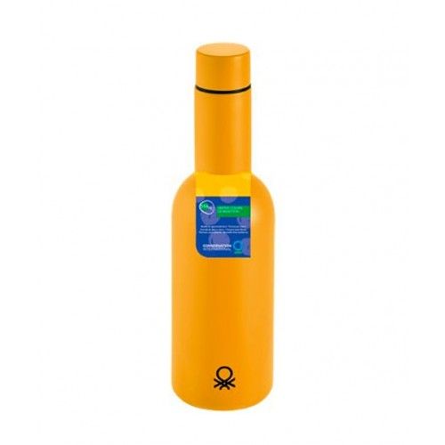 Стоманена термобутилка за вода 550 мл, жълт цвят, United Colors Of Benetton