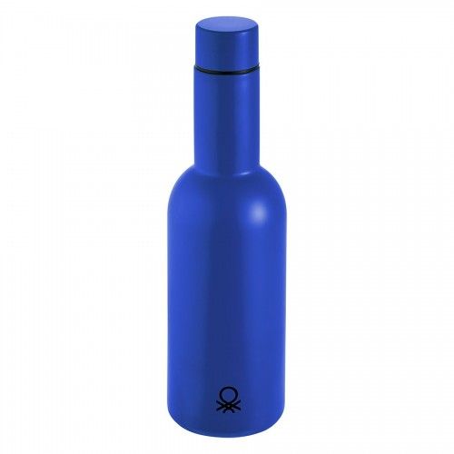 Стоманена термобутилка за вода 550 мл, син цвят, United Colors Of Benetton