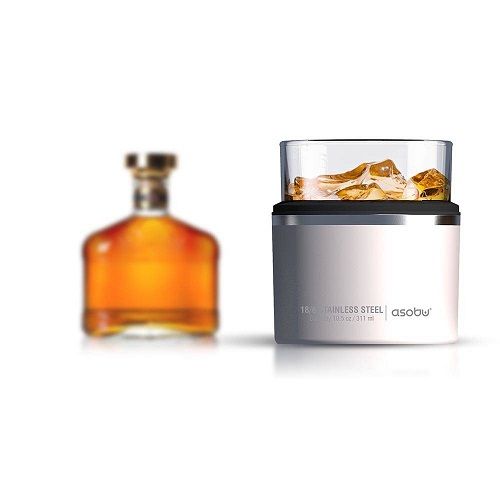 Чаша за уиски 311 мл с термоизолираща основа WHISKEY KUZIE, бял цвят, ASOBU Канада