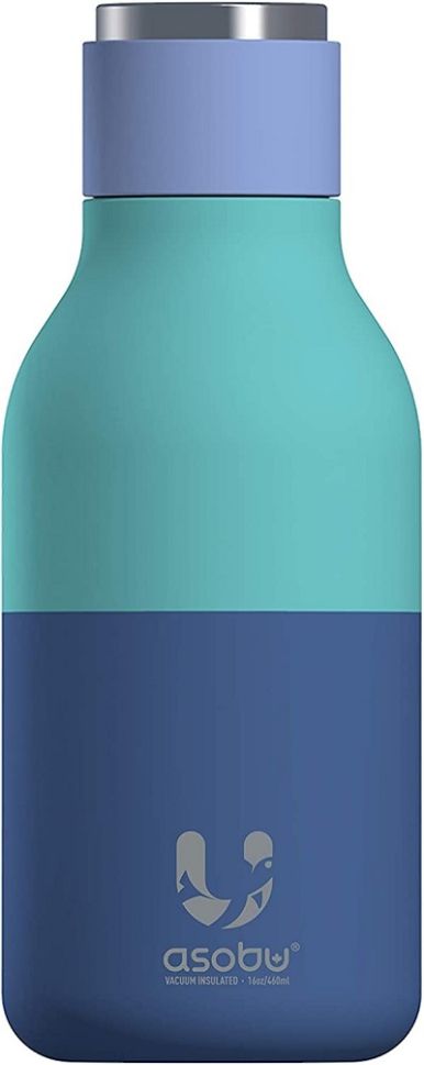 Двустенна термо бутилка 460 мл URBAN, пастелено син цвят, ASOBU Канада