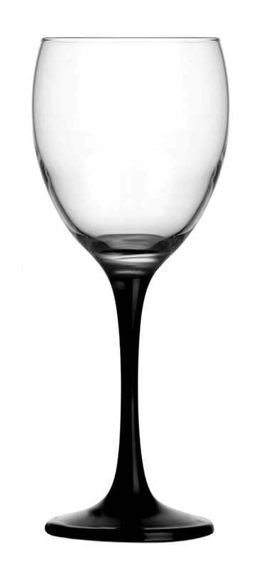Чаши за червено вино с черно столче 340 мл - 6 броя, VENUE