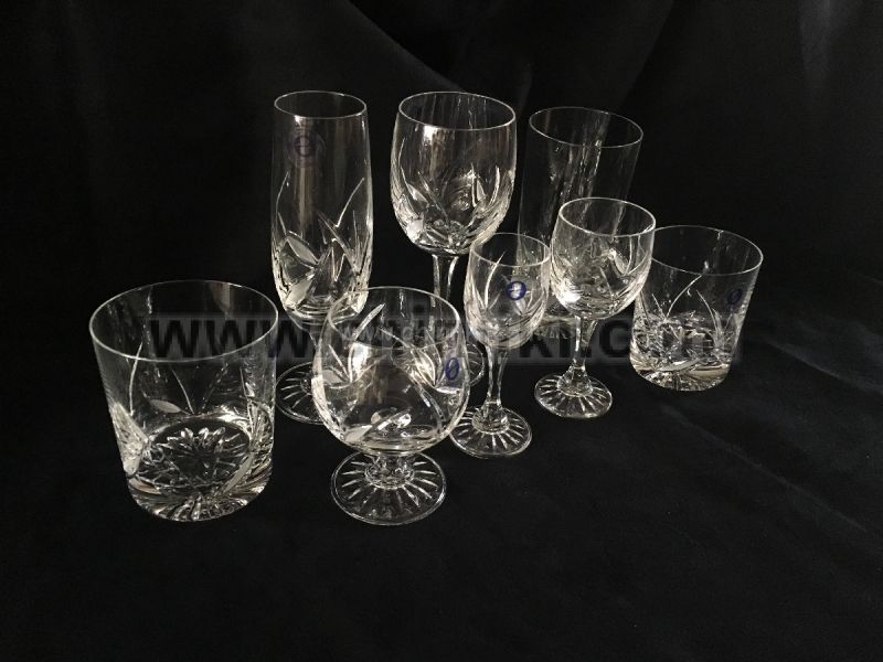 Теодора кристални чаши за ликьор / ракия на столче 45 мл - 6 броя, Zawiercie Crystal